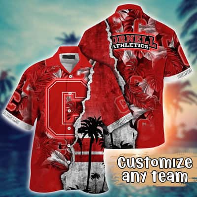 NCAA Cornell Big Red Hawaiian Shirt Custom Name Beach Gift For Best Friend