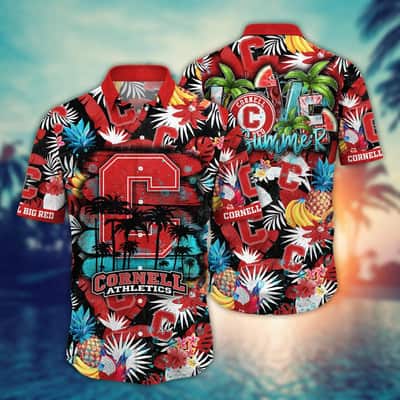 Summer Aloha NCAA Cornell Big Red Hawaiian Shirt Tropical Fruit Gift For Family