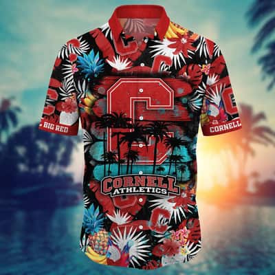Summer Aloha NCAA Cornell Big Red Hawaiian Shirt Tropical Fruit Gift For Family