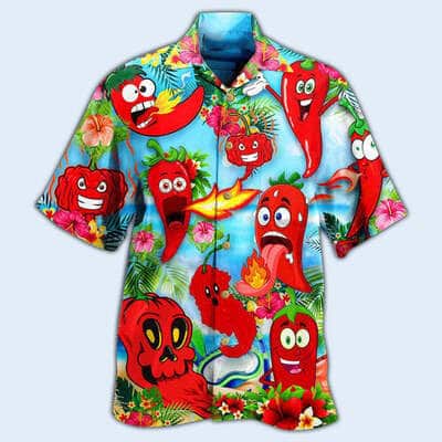 Fruit Funny Hawaiian Shirt Chili Peppers Gift For Dad