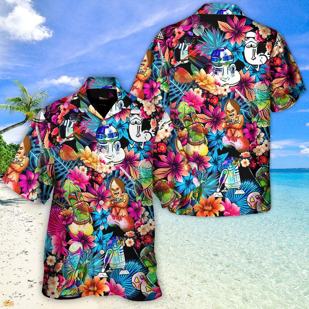 Aloha Funny Hawaiian Shirt Star Wars Special Synthwave Gift For Friend