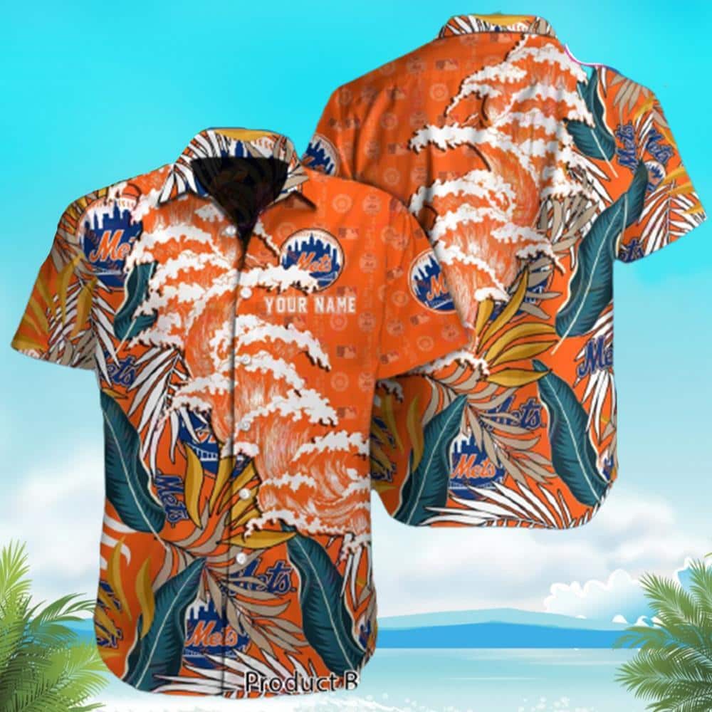 Custom Aloha MLB New York Mets Hawaiian Shirt Tropical Gift For Beach Vacation