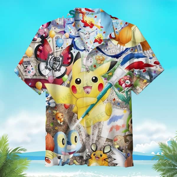 Stylish Pokemon Hawaiian Shirt Cute Gift For Beach Lovers