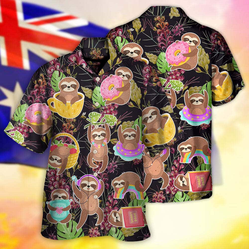 Funny Hawaiian Shirt Sloth Practical Beach Gift For Him
