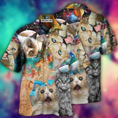Funny Hawaiian Shirt Aloha Cat Summer Gift For Friends