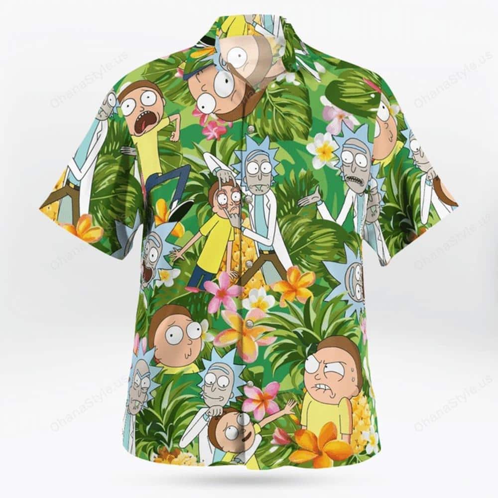 Rick And Morty Hawaiian Shirt Funny Characters Beach Lovers Gift