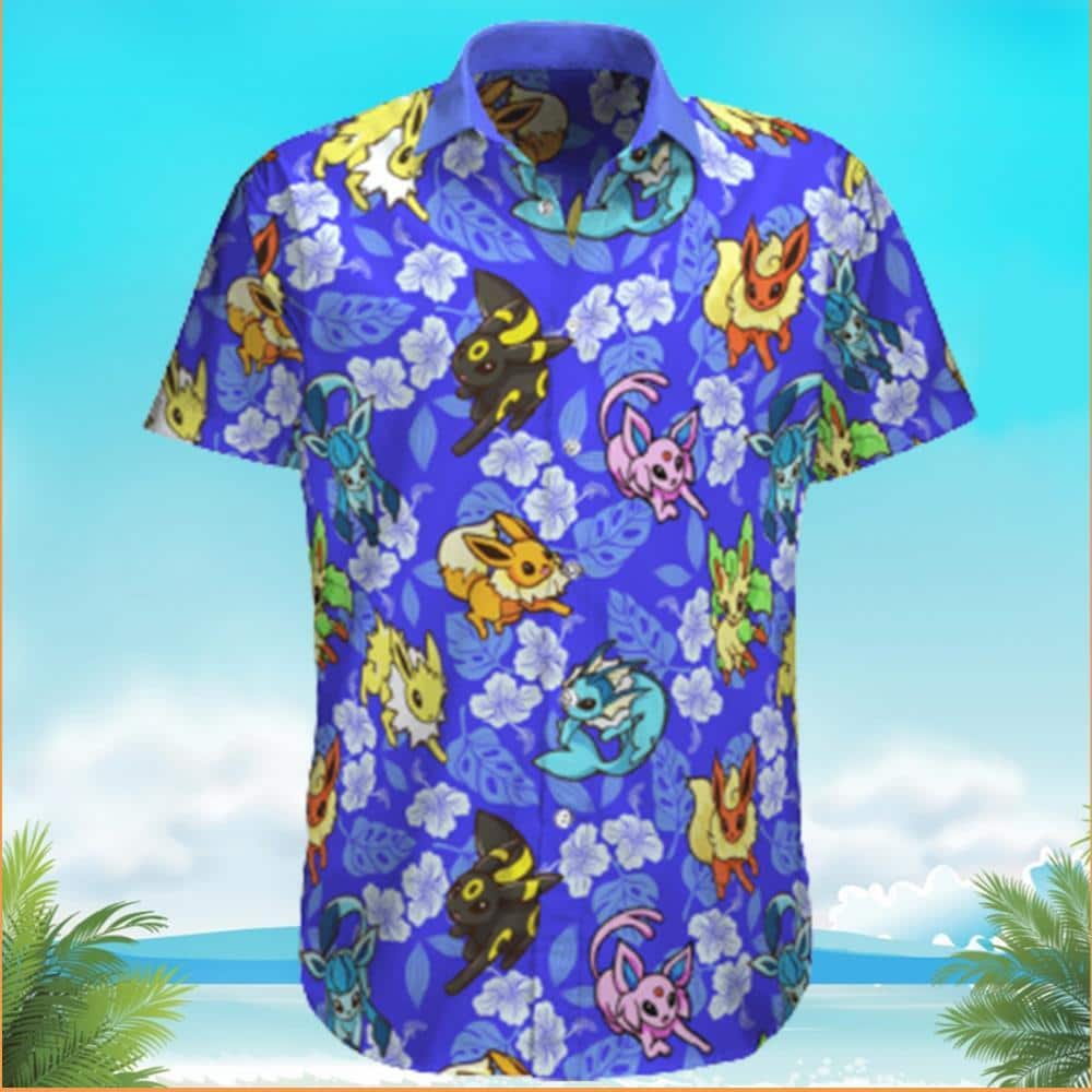 Eevee Pokemon Hawaiian Shirt Gift For Mom