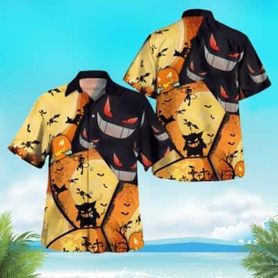 Aloha Gengar Pokemon Hawaiian Shirt Halloween Gift Beach Gift For Best Friends