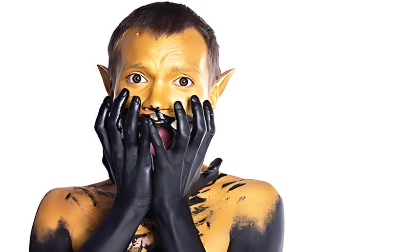 Madness. Attractive fun guy. White background. Madness. Attractive fun guy. White background.