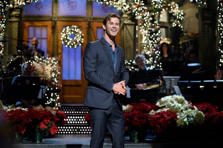 SATURDAY NIGHT LIVE -- "Chris Hemsworth" Episode 1691 -- Pictured: Chris Hemsworth during the monologue on December 12, 2015 SATURDAY NIGHT LIVE -- "Chris Hemsworth" Episode 1691 -- Pictured: Chris Hemsworth during the monologue on December 12, 2015