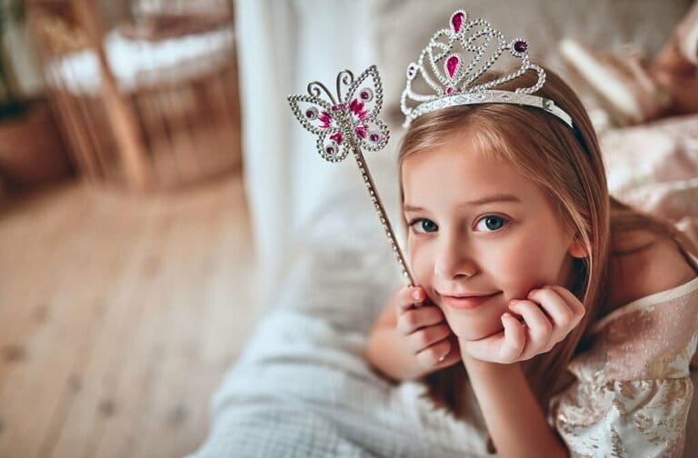 Princess girl at home Princess girl at home