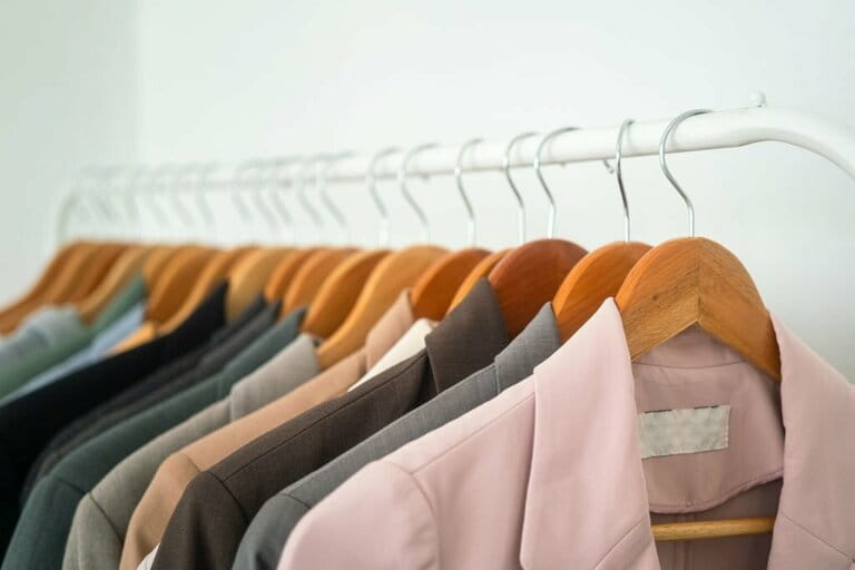 Row of garments and jackets. Row of garments and jackets.