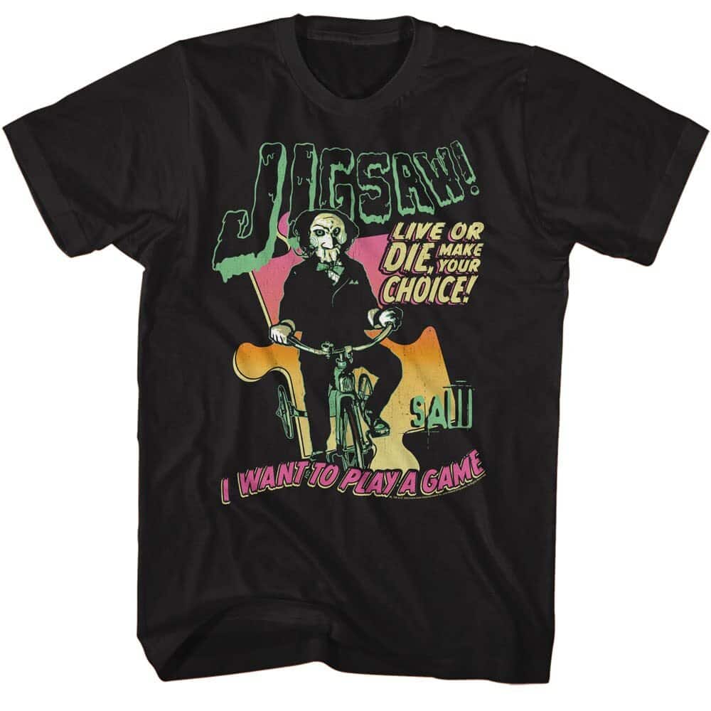 Vintage Jigsaw T-Shirt Live Or Die Make Your Choice