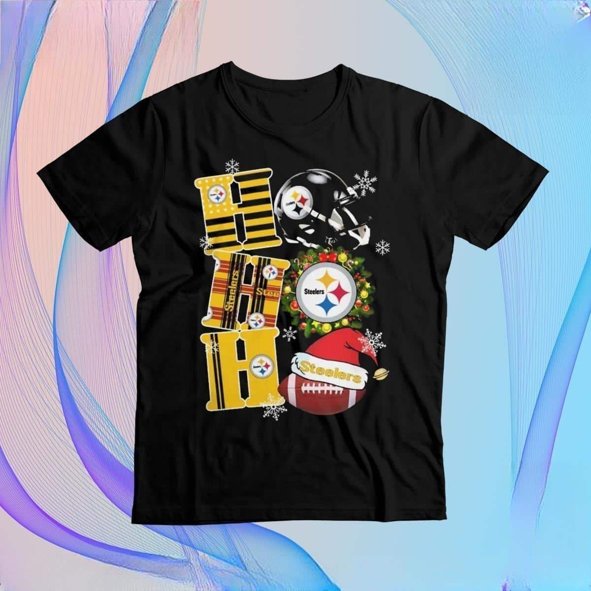 NFL Pittsburgh Steelers T-Shirt Ho Ho Ho