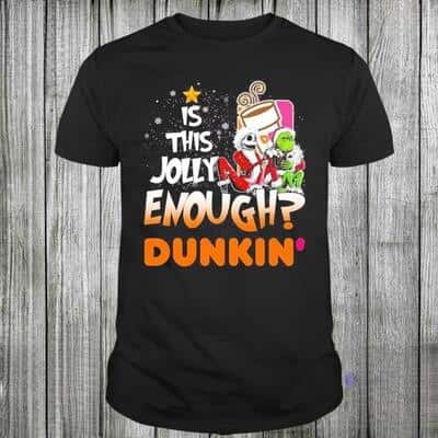 Funny Jack Skellington And Grinch T-Shirt Is This Jolly Enough Dunkin