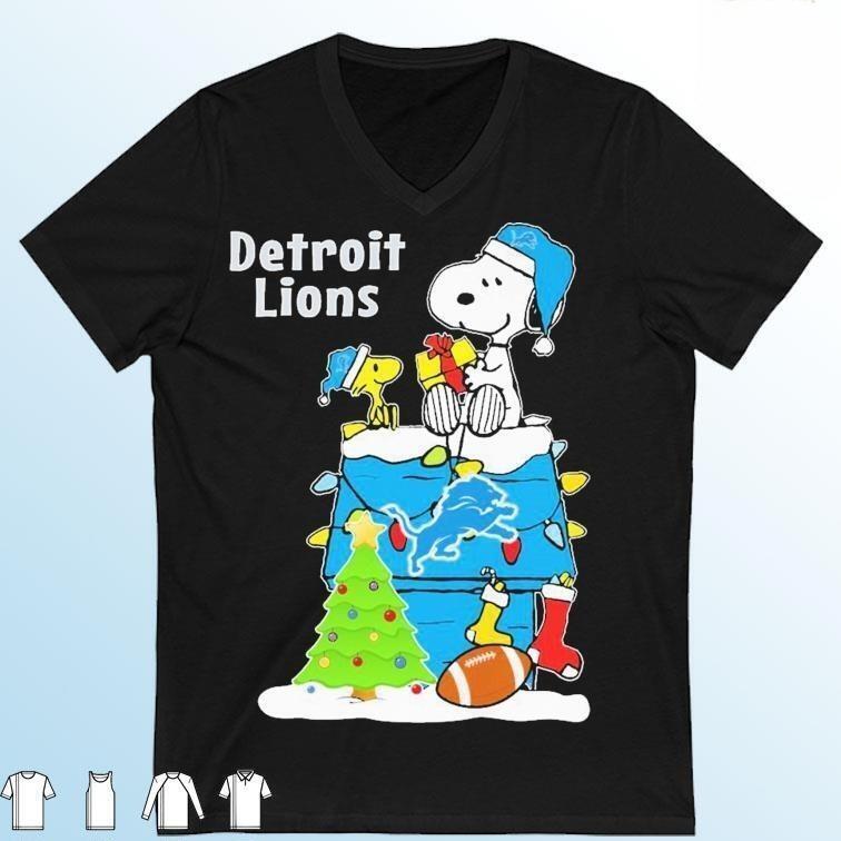 NFL Detroit Lions T-Shirt Peanuts Snoopy Woodstock