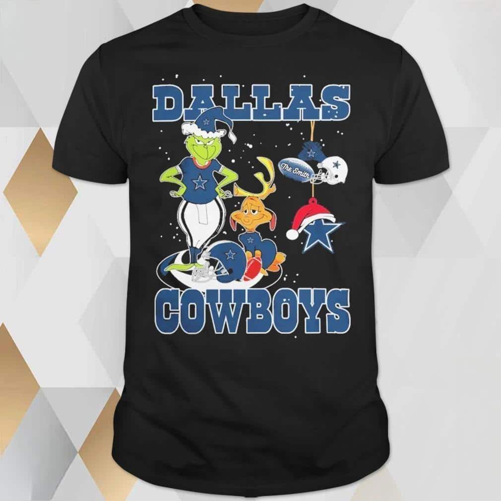 Funny Grinch And Dog Dallas Cowboys T-Shirt