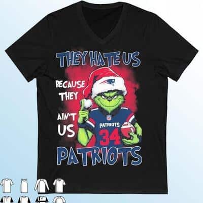 Funny Grinch They Hate Us Because Ain’t Us New England Patriots T-Shirt