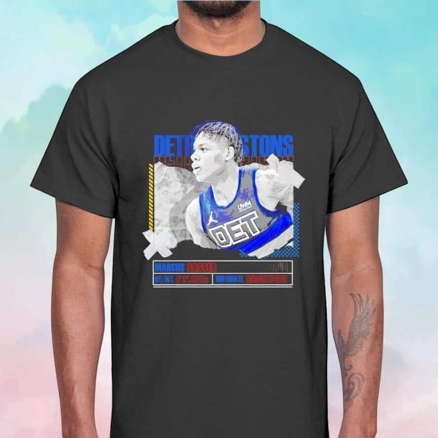 Marcus Sasser NBA Detroit Pistons T-Shirt
