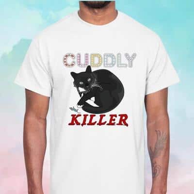 Black Cat T-Shirt Cuddly Killer