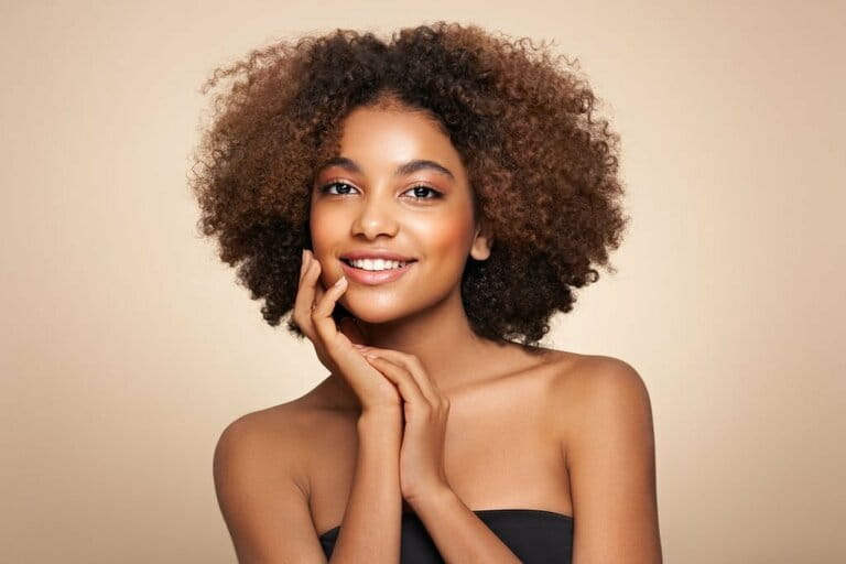Portrait of African American beauty with afro hair Portrait of African American beauty with afro hair