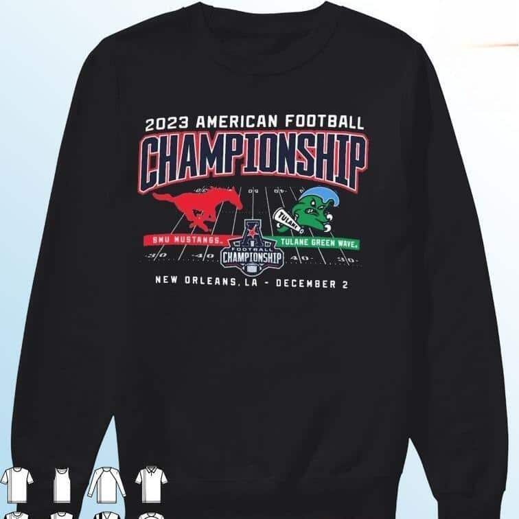 SMU Mustangs Vs Tulane Green Wave T-Shirt American Football Championship