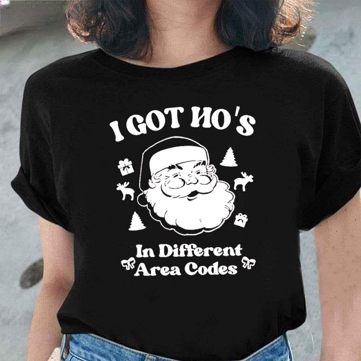 Santa I Got Ho's In Different Area Codes T-Shirt