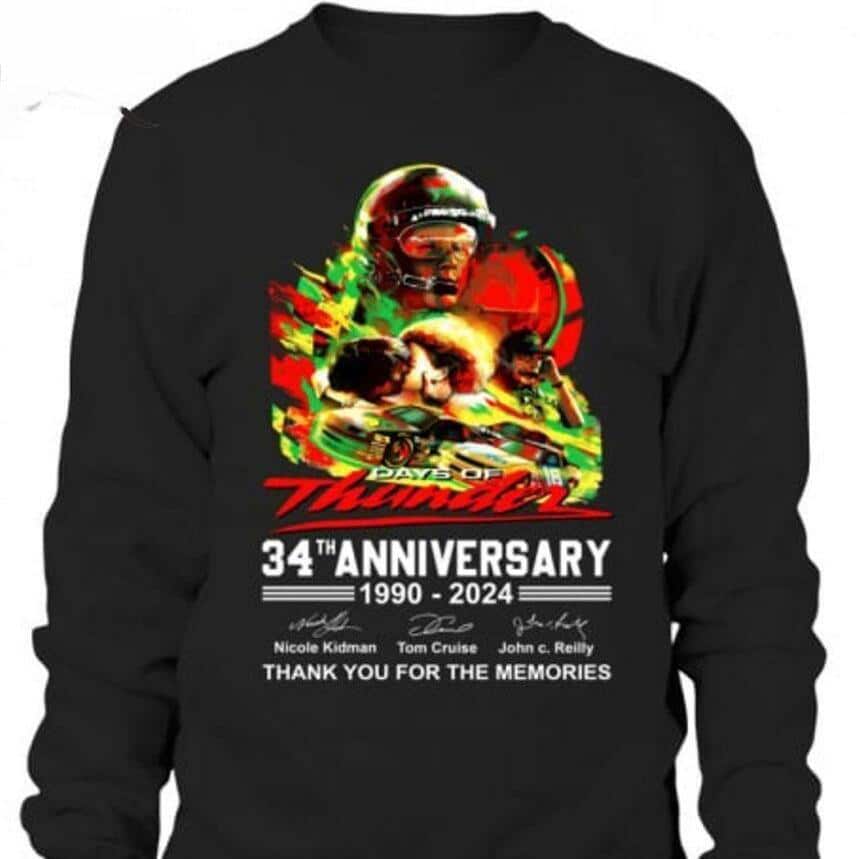 Days Of Thunder 34th Anniversary Thank You For The Memories T-Shirt