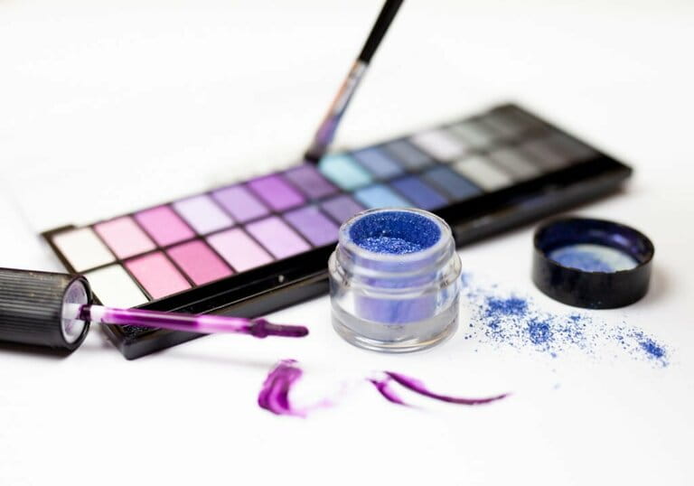Cosmetics and Make Up Equipment on White Background Cosmetics and Make Up Equipment on White Background