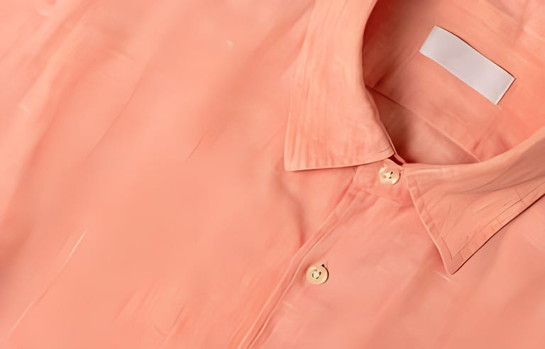 Orange cotton linen shirt, textile cloth