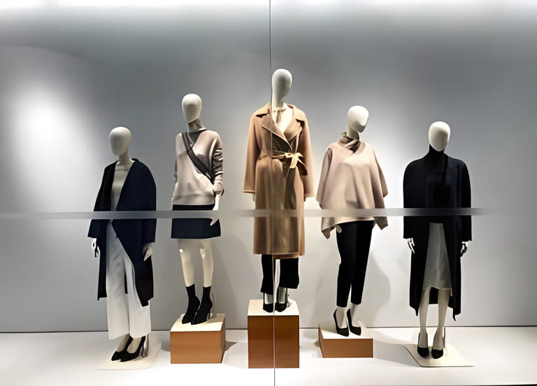 luxury clothes store in shopping mall