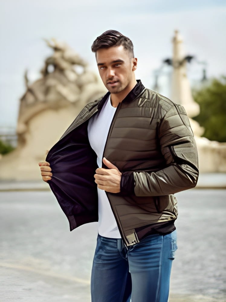 Handsome man wear jacket Handsome man wear jacket