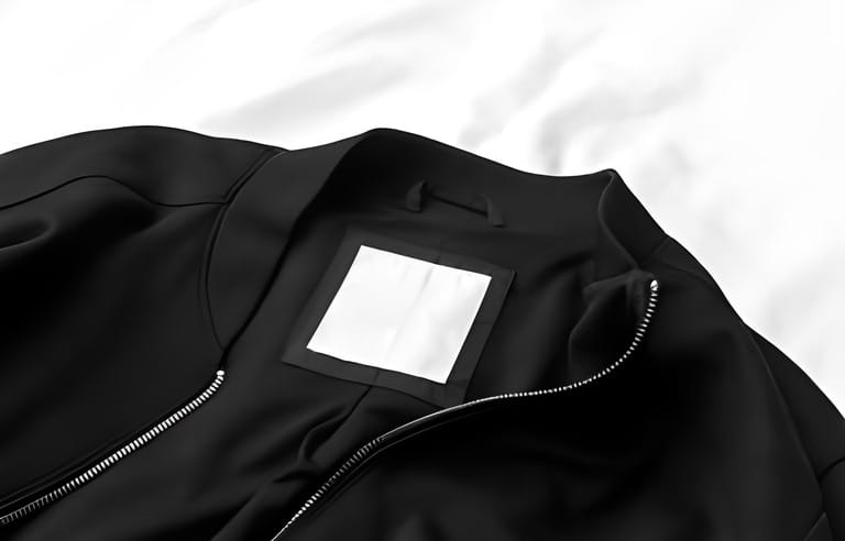 Clothing tag, label blank mockup template, to place your design.