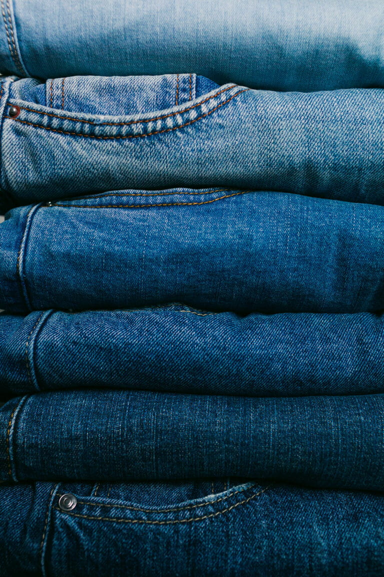Stack of folded jeans Stack of folded jeans