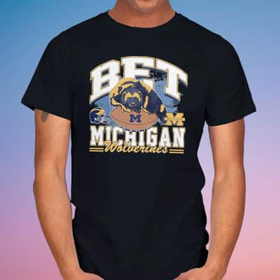 NCAA Michigan Wolverines T-Shirt Bet Helmet Franklin