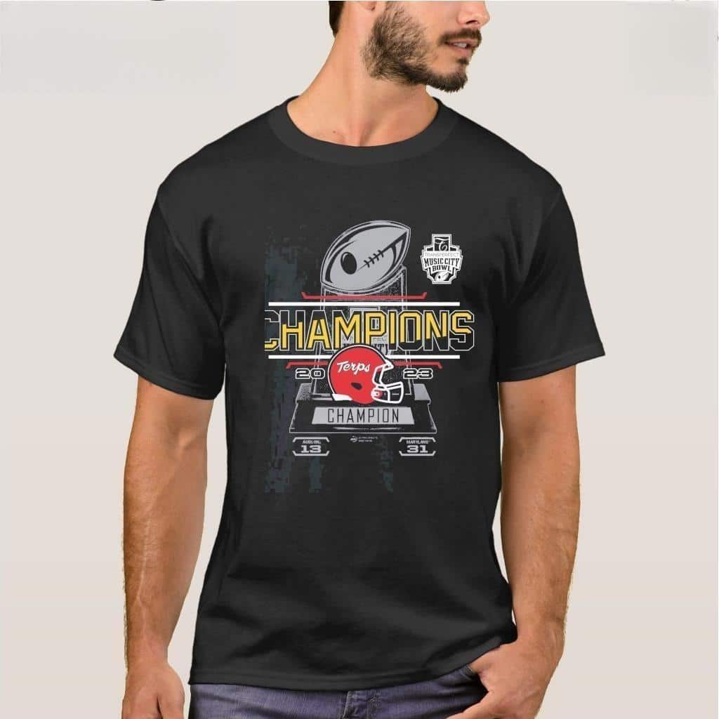 Maryland Terrapins T-Shirt Transperfect Music City Bowl Champions