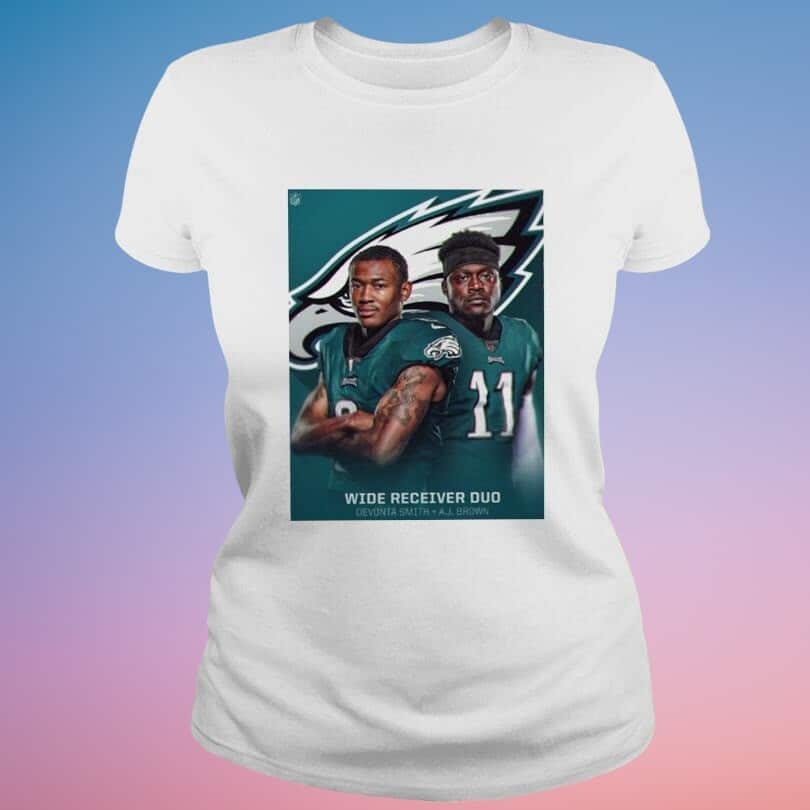 Wide Receiver Duo Devonta Smith And A J Brown NFL Philadelphia Eagles T-Shirt