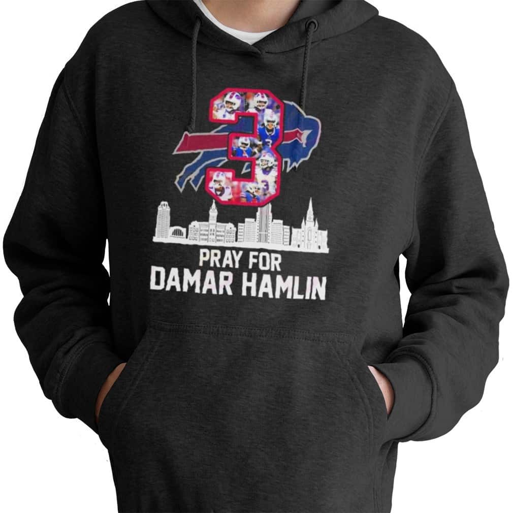 NFL Buffalo Bills T-Shirt Pray For Damar Hamlin