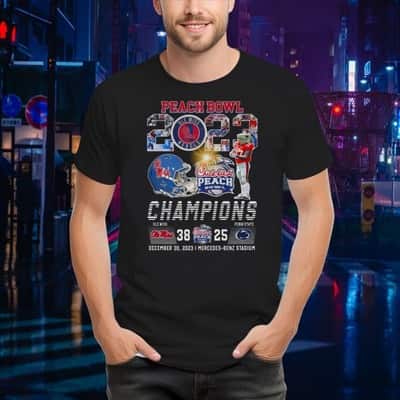 Chick Fil Peach Bowl Champions Ole Miss Rebels Penn State Nittany Lions T-Shirt
