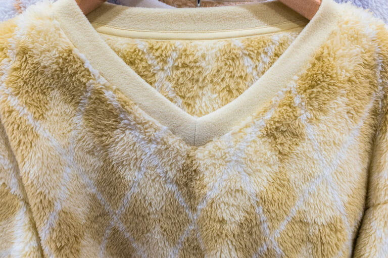 Close-up of part of a flannel vest Close-up of part of a flannel vest