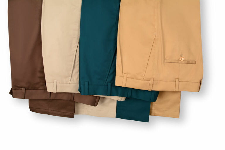Isolation pants on white, suspenders, Chino pants Isolation pants on white, suspenders, Chino pants