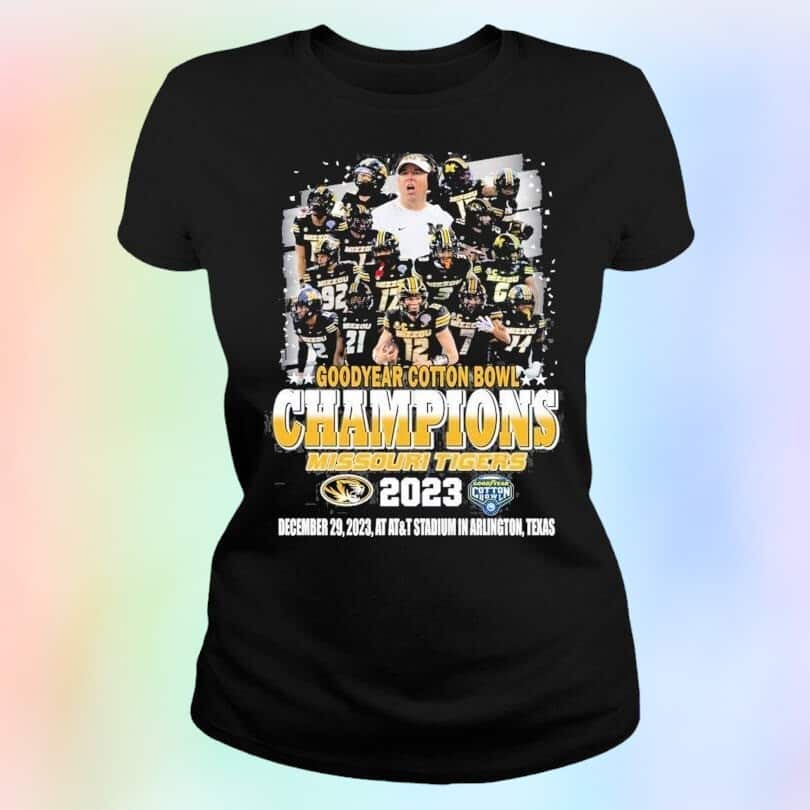 NCAA Missouri Tigers T-Shirt Goodyear Cotton Bowl Champions