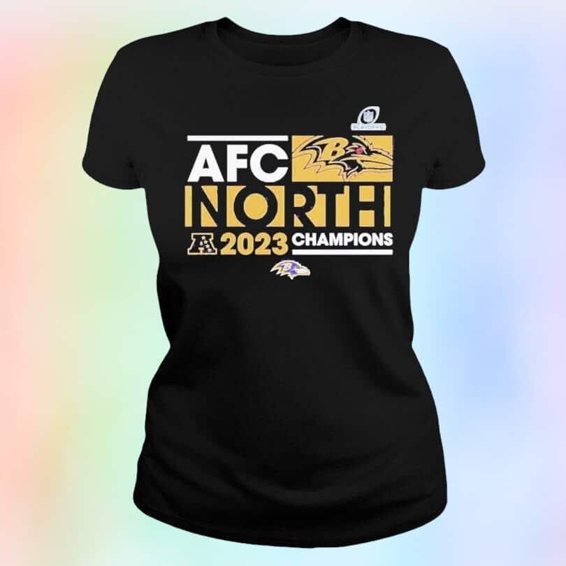 NFL Baltimore Ravens T-Shirt AFC North Division Champions Conquer