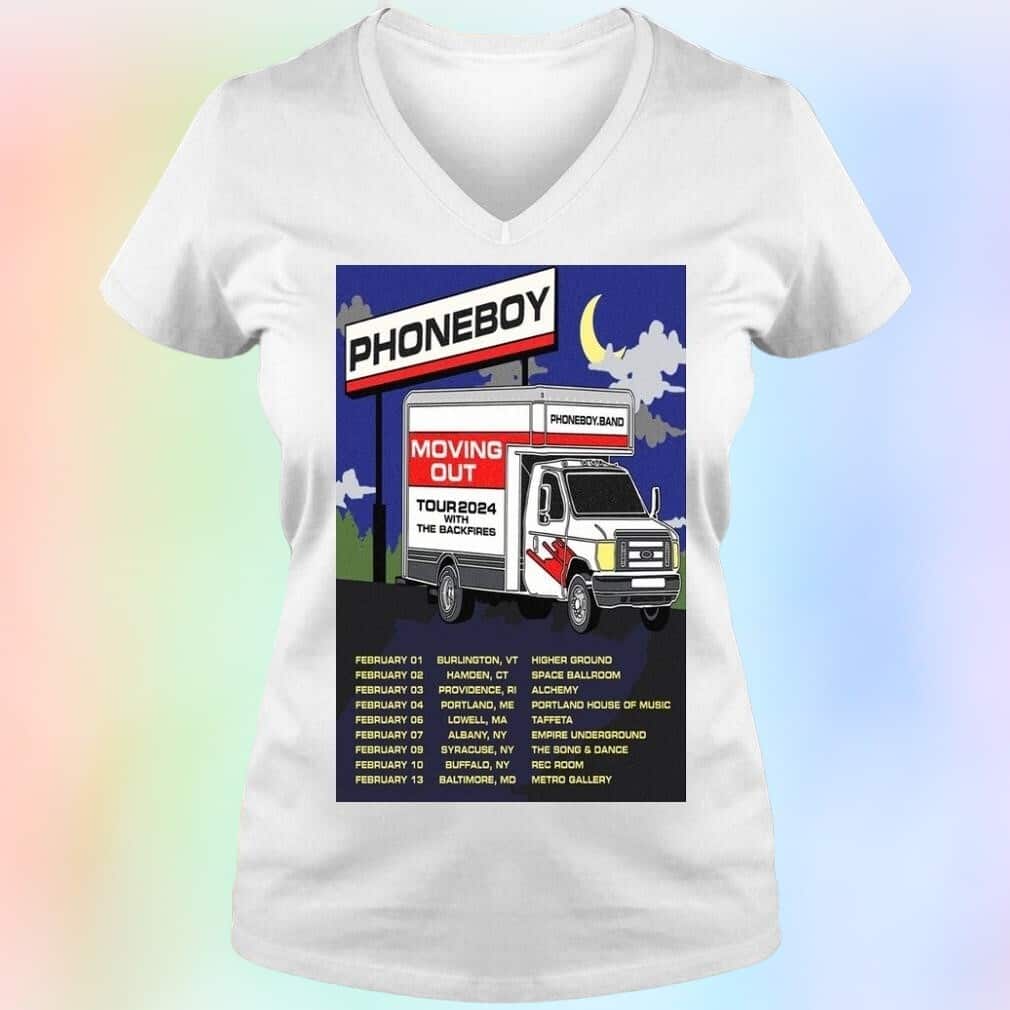 Phoneboy Moving Out Backfires February Tour T-Shirt