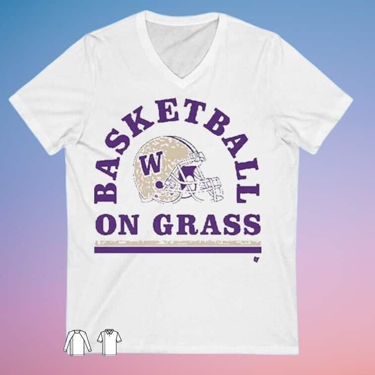 Washington Huskies Basketball On Grass T-Shirt