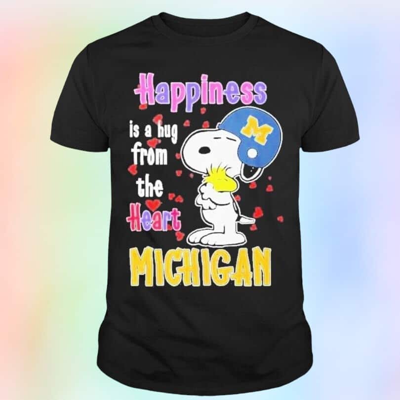 Michigan Wolverines T-Shirt Peanuts Snoopy Woodstock
