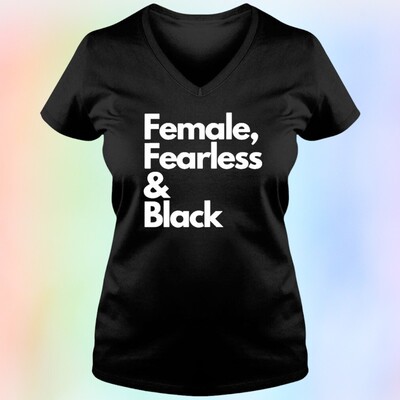 Female Fearless Black T-Shirt