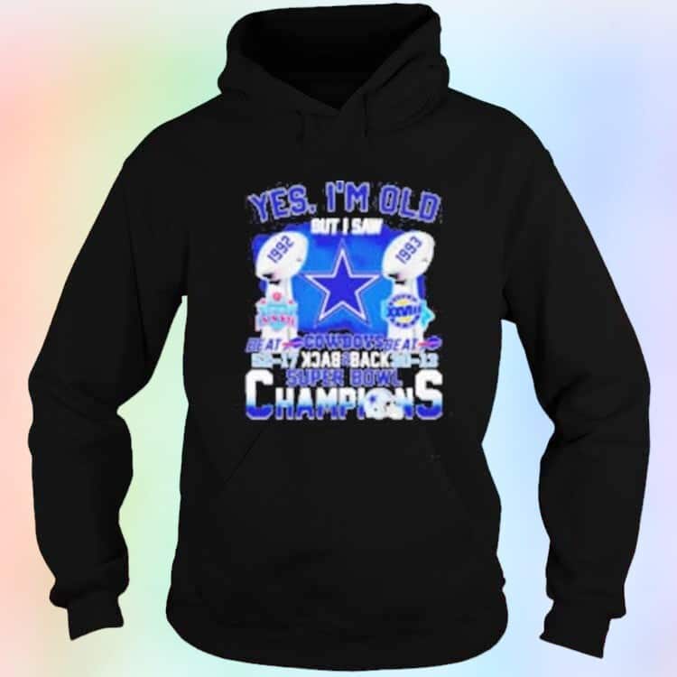 Dallas Cowboys T-Shirt Yes I’m Old But I Saw Back 2 Back National Champions