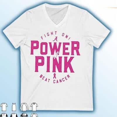 Alabama Crimson Tide Men's V-Neck T-Shirt Fight Oni Power of Pink Breast Cancer
