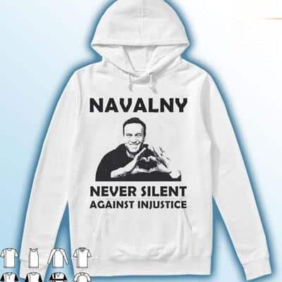 Alexei Navalny Never Silent Against Injustice Men’s V-Neck T-Shirt